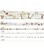 Load image into Gallery viewer, ZMLSED 6 Roll Washi Tape Set, Japanese Romantic Decorative Writable Masking Tape for Arts DIY Crafts Scrapbooking Album Bullet Junk Journal Planners Calendars Notebook