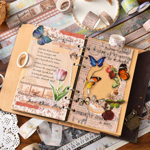 Load image into Gallery viewer, ZMLSED 20 Roll Washi Tape Set, Vintage Naturalism Bird Insect Decorative Writable Masking Tape for Arts DIY Crafts Scrapbooking Album Bullet Junk Journal Planners Calendars Notebook