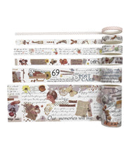 Load image into Gallery viewer, ZMLSED 6 Roll Washi Tape Set, Japanese Romantic Decorative Writable Masking Tape for Arts DIY Crafts Scrapbooking Album Bullet Junk Journal Planners Calendars Notebook