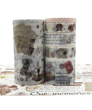 Load image into Gallery viewer, ZMLSED 6 Roll Washi Tape Set, Japanese Romantic Decorative Writable Masking Tape for Arts DIY Crafts Scrapbooking Album Bullet Junk Journal Planners Calendars Notebook