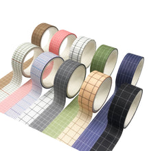 Load image into Gallery viewer, 10 Rolls Basic Collection Decoration Vintage Washi Tape Set, ZMLSED 15mm Wide Japanese Masking Decorative Tapes for Bullet Journal Planners DIY Crafts and Arts Scrapbooking Adhesive