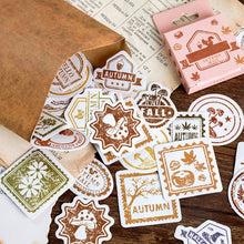 Load image into Gallery viewer, ZMLSED Vintage Natural Stickers, 46Pcs Autumn Leaves Decorative Retro Decals Adhesive Watercolor Aesthetic Trendy for Scrapbook Laptop Skins Album DIY Craft Daily Planner