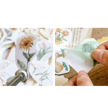 Load image into Gallery viewer, ZMLSED Vintage Stickers, 40Pcs Autumn Flowers Decorative Decals Adhesive Aesthetic Trendy for Scrapbook Laptop Skins Album DIY Craft Daily Planner