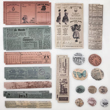 Load image into Gallery viewer, ZMLSED Vintage Stickers, 40Pcs Decorative Pocket Tapes Decals Adhesive Aesthetic Trendy for Scrapbook Laptop Skins Album DIY Craft Daily Planner