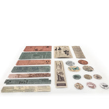 Load image into Gallery viewer, ZMLSED Vintage Stickers, 40Pcs Decorative Pocket Tapes Decals Adhesive Aesthetic Trendy for Scrapbook Laptop Skins Album DIY Craft Daily Planner