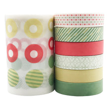 Load image into Gallery viewer, ZMLSED 7 Rolls Dots Washi Masking Tape Set, Japanese Solid Color Decorative Writable Vintage Tape for DIY Crafts Arts Scrapbooking Bullet Journal Planners