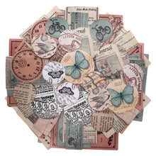 Load image into Gallery viewer, ZMLSED Vintage Stickers, 40Pcs Decorative Pocket Tapes Decals Adhesive Aesthetic Trendy for Scrapbook Laptop Skins Album DIY Craft Daily Planner