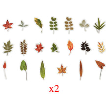 Load image into Gallery viewer, ZMLSED Vintage Natural Stickers, 40Pcs Green Leaves Decorative Retro Decals Adhesive Aesthetic Trendy for Scrapbook Laptop Skins Album DIY Craft Daily Planner
