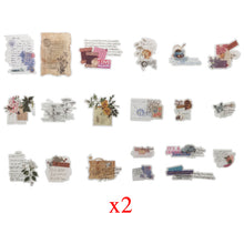 Load image into Gallery viewer, ZMLSED Vintage Stickers, 60Pcs Decorative Retro Decals Adhesive Aesthetic Trendy for Scrapbook Laptop Skins Album DIY Craft Daily Planner