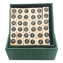 Load image into Gallery viewer, Decorative Wood Stamps, ZMLSED 36pcs Vintage ABC Alphabet Letters Number Wooden Rubber Stamps with Storage Box Set for Card Making DIY Crafts Planner Scrapbooking Bullet Journal