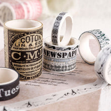 Load image into Gallery viewer, 7 Rolls Basic Collection Decoration Vintage Washi Tape Set, ZMLSED Japanese Masking Decorative Tapes for Bullet Journal Planners DIY Crafts and Arts Scrapbooking Adhesive