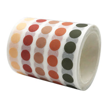 Load image into Gallery viewer, Vintage Brown Dots Washi Masking Tapes Set, ZMLSED 50mm Wide 3 Meters Japanese Decorative Writable Tape for DIY Crafts Arts Scrapbooking Bullet Journal