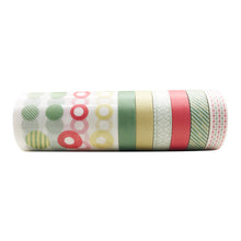 Load image into Gallery viewer, ZMLSED 7 Rolls Dots Washi Masking Tape Set, Japanese Solid Color Decorative Writable Vintage Tape for DIY Crafts Arts Scrapbooking Bullet Journal Planners