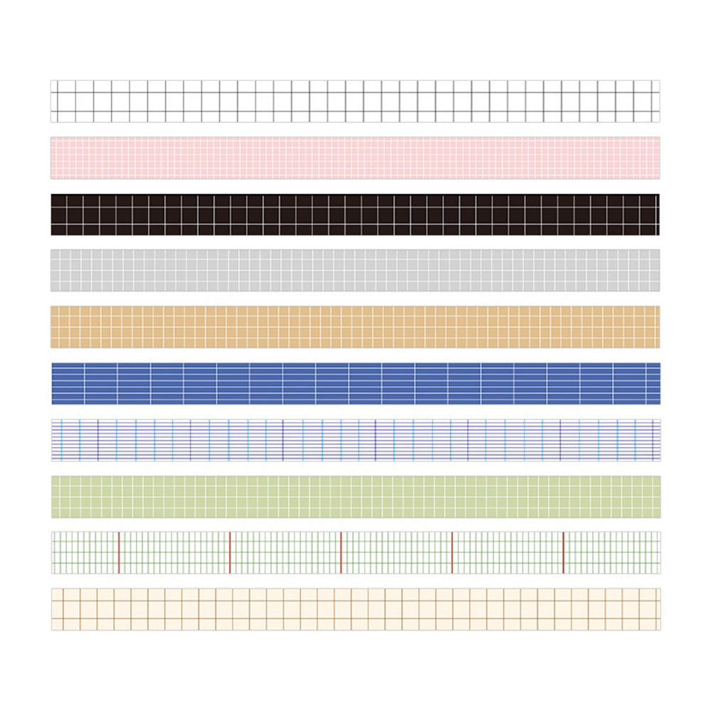Decorative Washi Tape Set - Grid Control Series