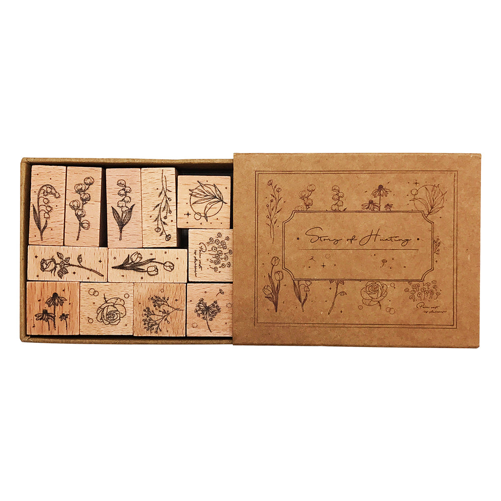 Tosnail 24 Pieces Wood Rubber Stamps, Round and Square Lace Floral and  Letter Pattern Rubber Stamp, Decorative Wooden Stamps for Diary, Letters,  Scrapbook, Card Making, Crafts : : Office Products