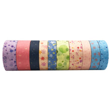 Load image into Gallery viewer, Cute Dreamy Pink Blue Washi Tape Set, ZMLSED 10 Rolls Galaxy Stars Japanese Masking Writable Decorative Tapes for Bullet Journal Planners DIY Crafts Arts Scrapbooking Adhesive
