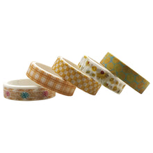 Load image into Gallery viewer, ZMLSED Basic Washi Tape Set, 5 Rolls 10mm Wide Fall Floral Japanese Masking Decorative Tapes for Bullet Journal Planners DIY Decor Crafts Arts Scrapbooking Adhesive
