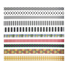 Cargar imagen en el visor de la galería, Black White Dots Piano Keys Washi Tape Set, ZMLSED 10 Rolls Pretty Pattern Japanese Masking Writable Decorative Tapes for Bullet Journal Planners DIY Crafts Arts Scrapbooking Adhesive
